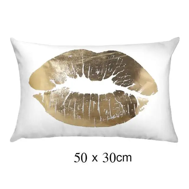Love Black And White Bronzing Cushion Decorative Pillows Gold Foil Geometric Pillowcase Home Decor Sofa Throw Pillow 17*17inch
