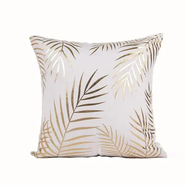 Love Black And White Bronzing Cushion Decorative Pillows Gold Foil Geometric Pillowcase Home Decor Sofa Throw Pillow 17*17inch
