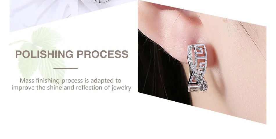 DOTEFFIL 925 Sterling Silver Classic AAA Zircon Earrings Fashion For Woman Wedding Engagement Party Gift Jewelry