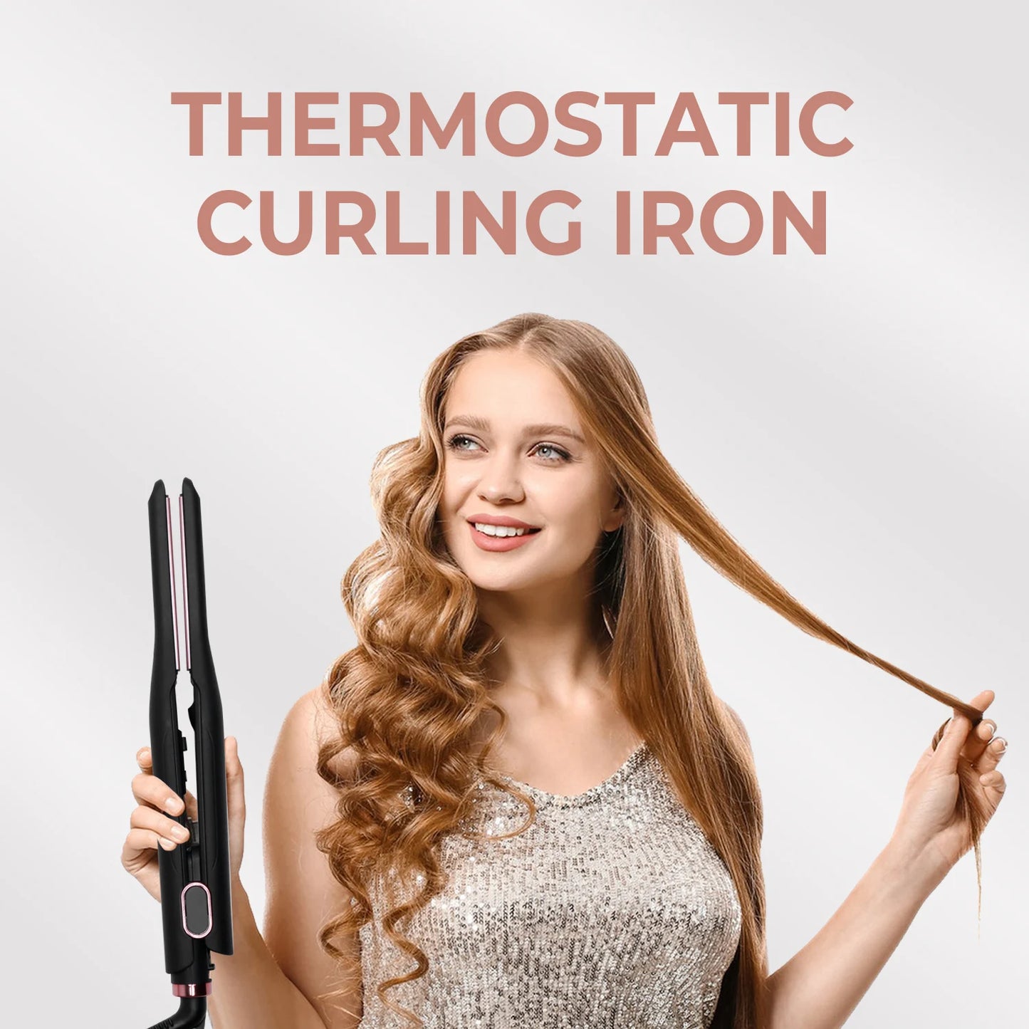 3/10 Inch Pencil Flat Iron Small Flat Irons for Short Hair Beard and Pixie Cut Mini Ceramic Tourmalin Hair Straightener