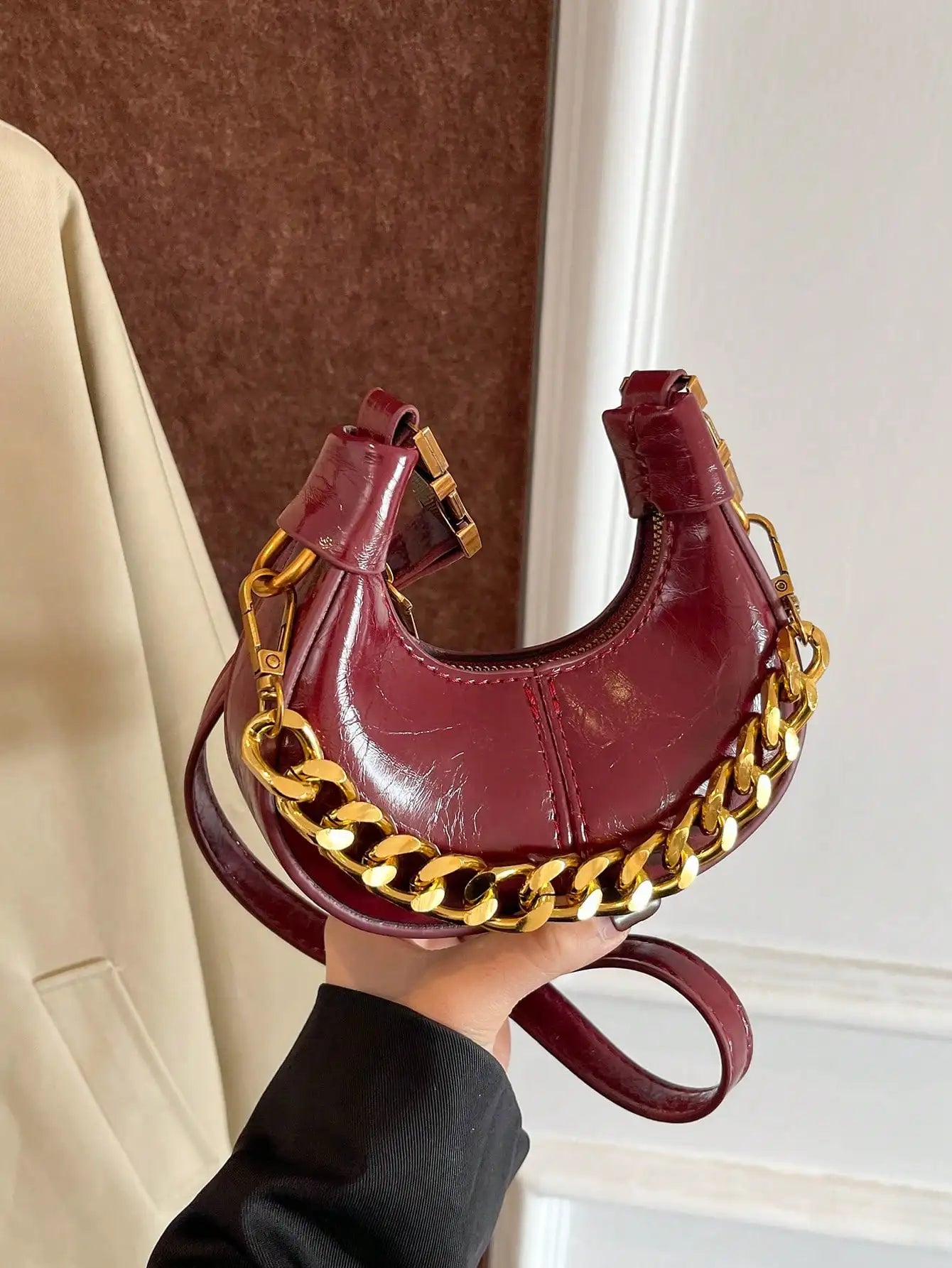 Fashionable Small Handbag, Minimalist Stylish Texture Elegant Style Shoulder Bag, New Casual Top Handle Bag For Women