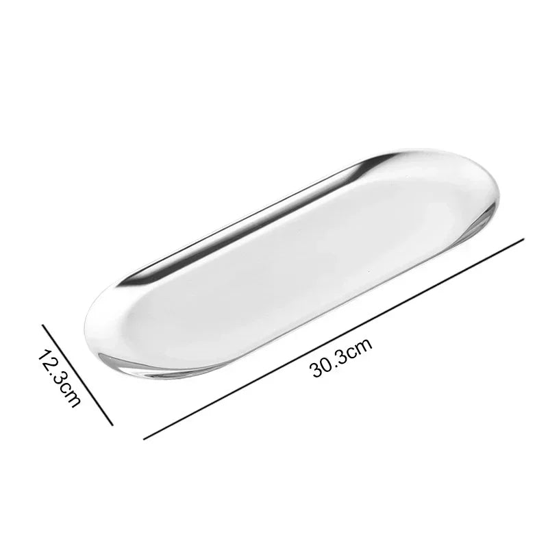 Stainless Steel Cosmetic Storage Tray False Nails Dish Tools Storage Tray Nail Art Equipment Plate Doctor Surgical Dental Tray