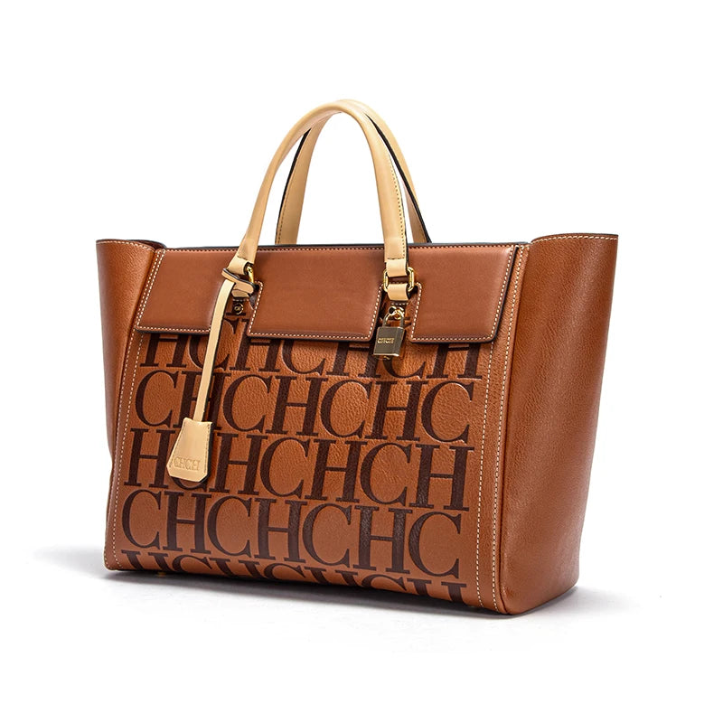 CHCH Fashion Retro Print Bucket Bag Travel Party Banquet Shoulder Bag Luxury Classic 2024 Winter Women's Large Capacity Handbag