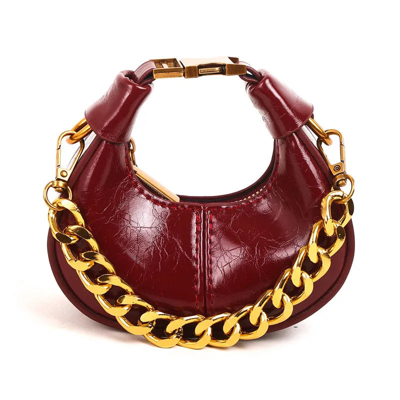 2024 Autumn Winter Mini Crossbody Bags For Women Luxury Half Moon Handbags For Ladies Purse Handle Bags Female Small Bag