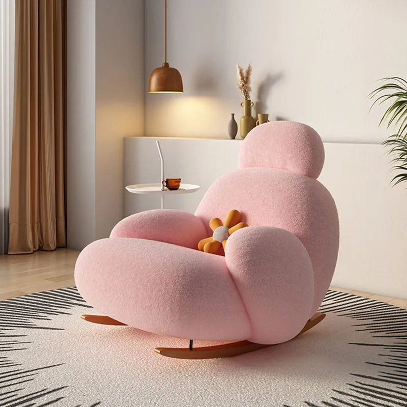 Fluffy White Living Room Chair Modern Cute Floor Ergonomic Living Room Chair Lounge Recliner Meuble Salon Home Furniture