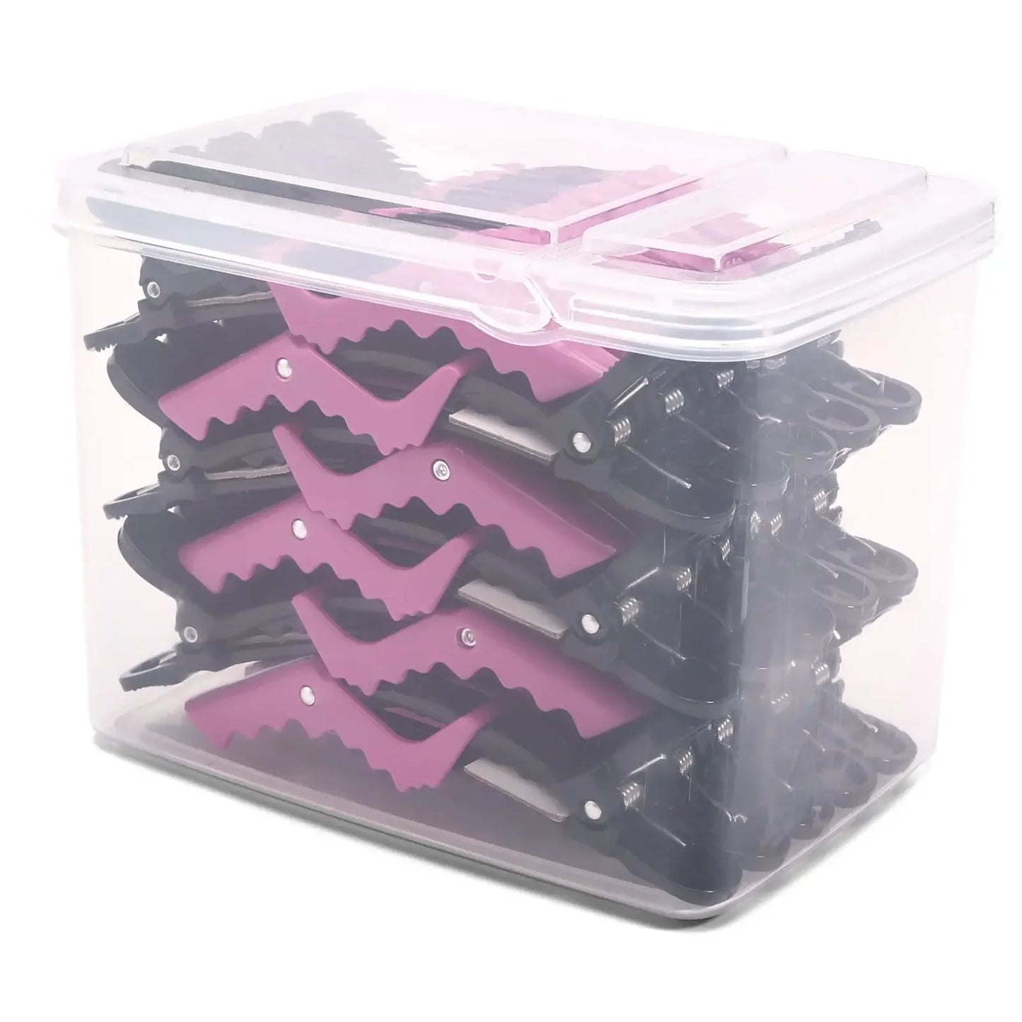 30pcs/Box Barber Hair Clips Hairdressing Clamps Claw Hair Sectioning BlackPink Clip For Salon Hairstyling Hairdresser Tool