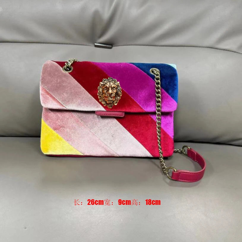 High-end diamond women's slippers, fish-mouthed back hollow lion cool slippers, Rhinestone slippers chain bag set