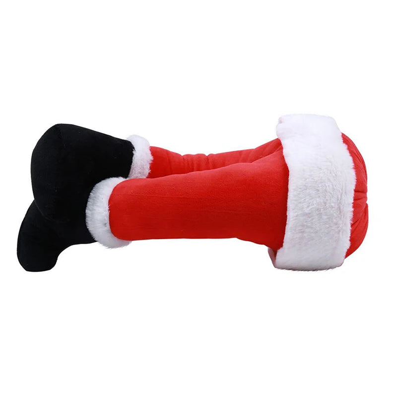 Christmas Tree Decoration Plush Santa Claus Leg Door Decor Santa Claus Elf Leg Christmas Ornament For Xmas Party Hanging Pendant