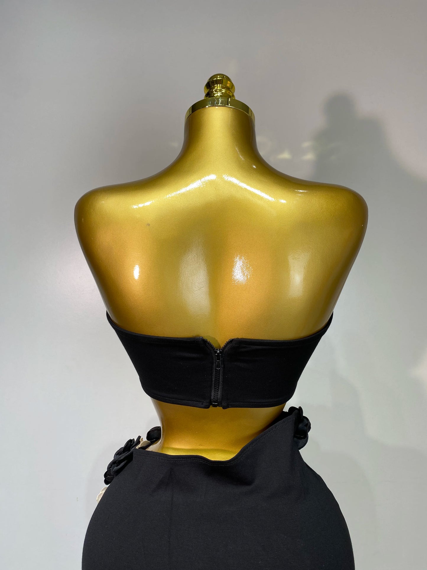 High Quality Women Sexy Flower Strapless Top High Slit Long Skirt Elegant Evening Party Two Piece Set Luxury Birthday Club Gown