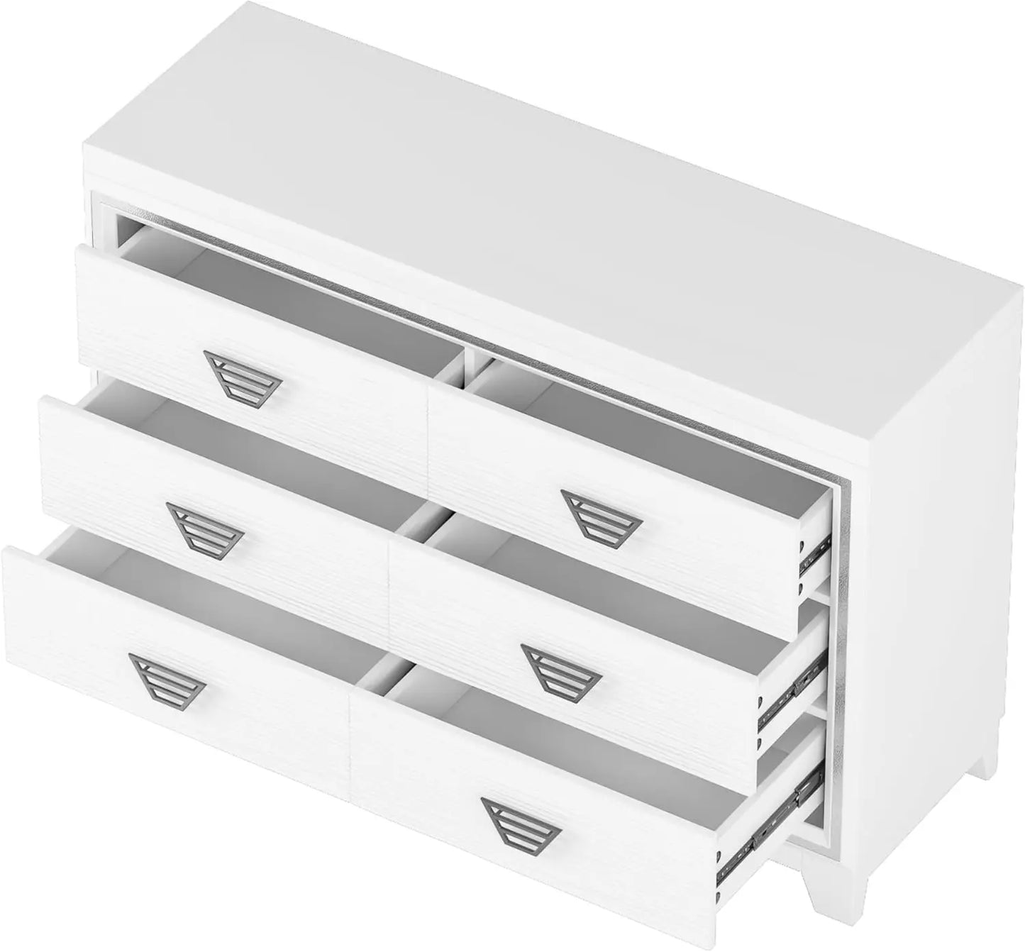 3 Pieces Bedroom Sets Queen Size Upholstered Bed with LED Lights, Nightstands, 3 Piece Wood Bedroom Furniture Set, White