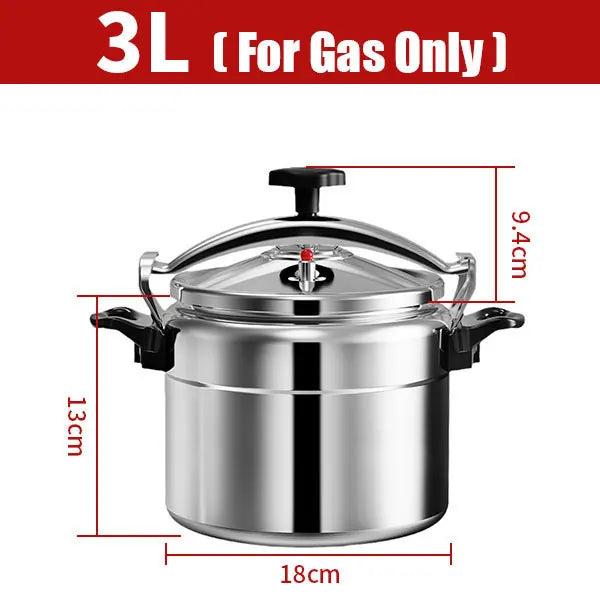 Aluminum 3L/4L/5L/7L Capacity Pressure Cooker Only for Gas Safe Explosion Proof Pressure Canner with Easy Lock Lid