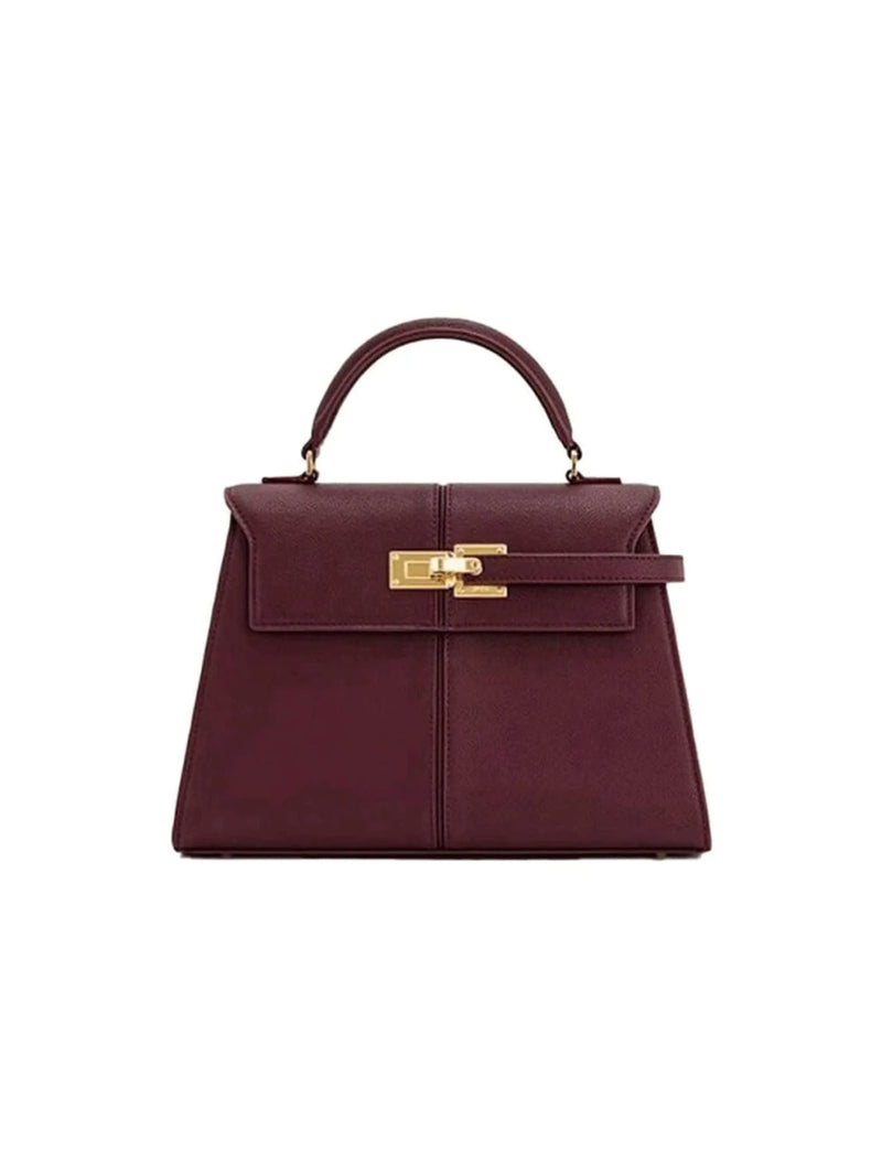 Fashion classicsolid color pu waterproof fabric, diamond lattice splicing design chain square bag, twist lock opening and closin