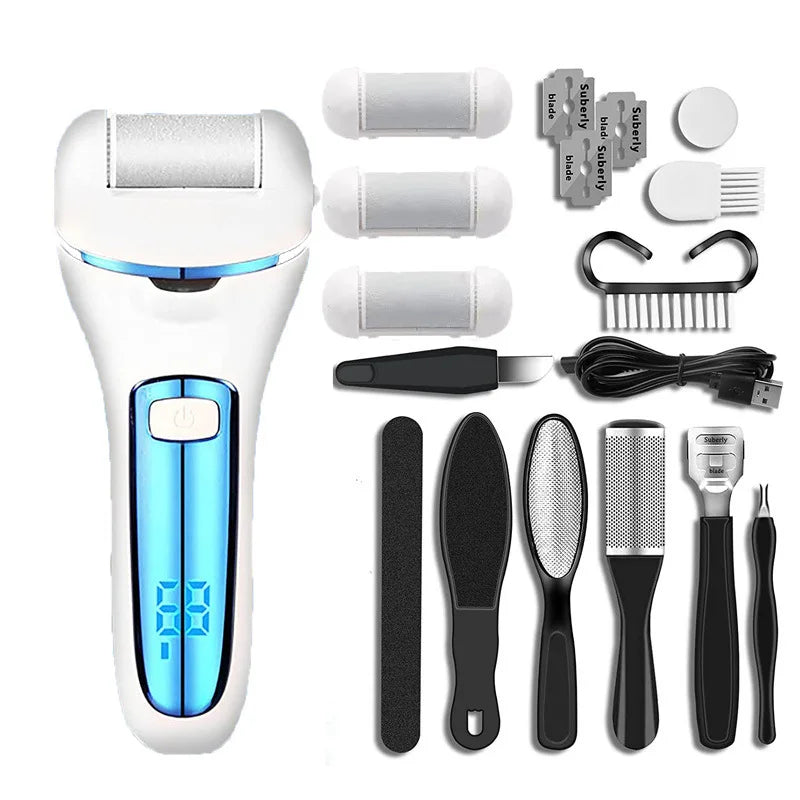 Rechargeable Electric Foot File Callus Remover Machine Pedicure Device Foot Care Tools Feet For Heels Remove Dead Hard Skin