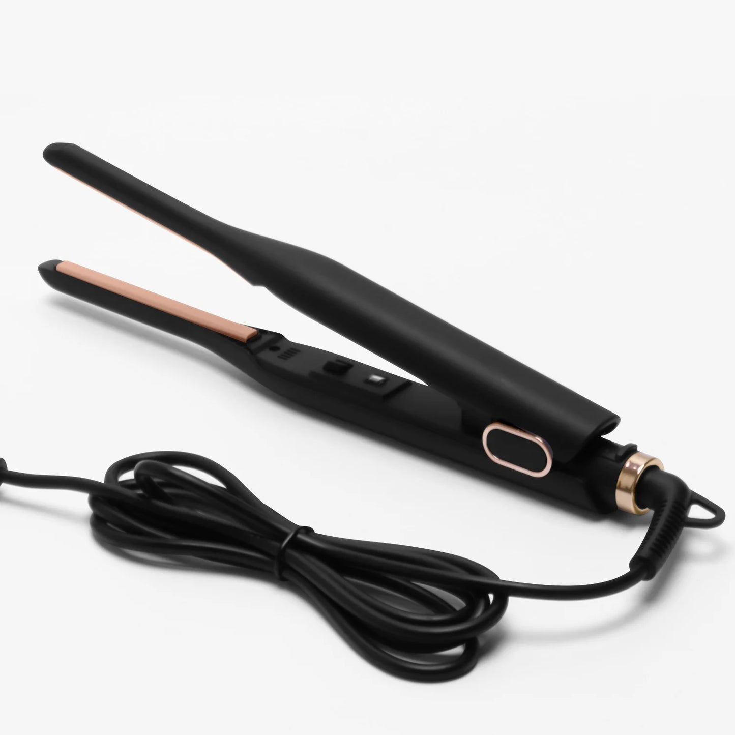 3/10 Inch Pencil Flat Iron Small Flat Irons for Short Hair Beard and Pixie Cut Mini Ceramic Tourmalin Hair Straightener