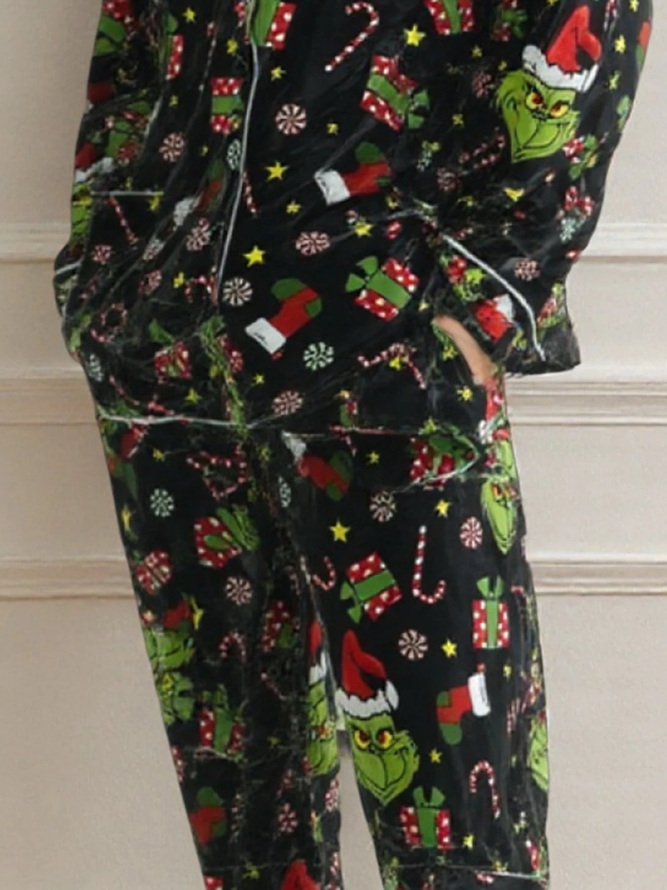 Unisex Christmas Tree Pattern Long-Sleeve Pajama Set Fashionable 3D Print Casual Y2K Style 2025 Collection Comfortable Sleepwear