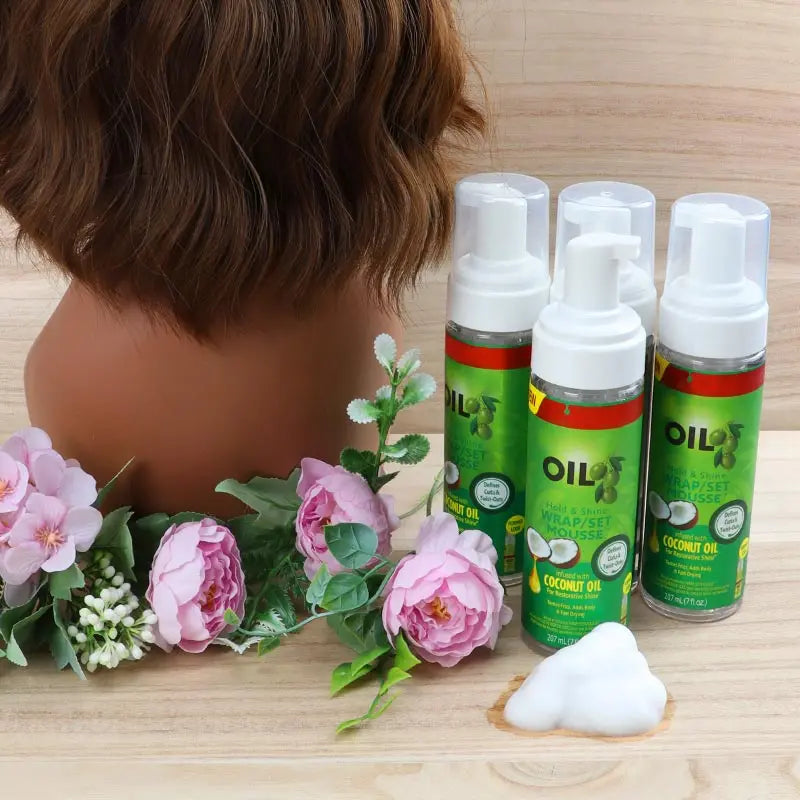 Hair Styling Mousse 100Ml Setting Foam Olive Oil Hold & Shine Wrap/Set Mousse Smell Good Hair Moisturizing Mousse Setting Lotion