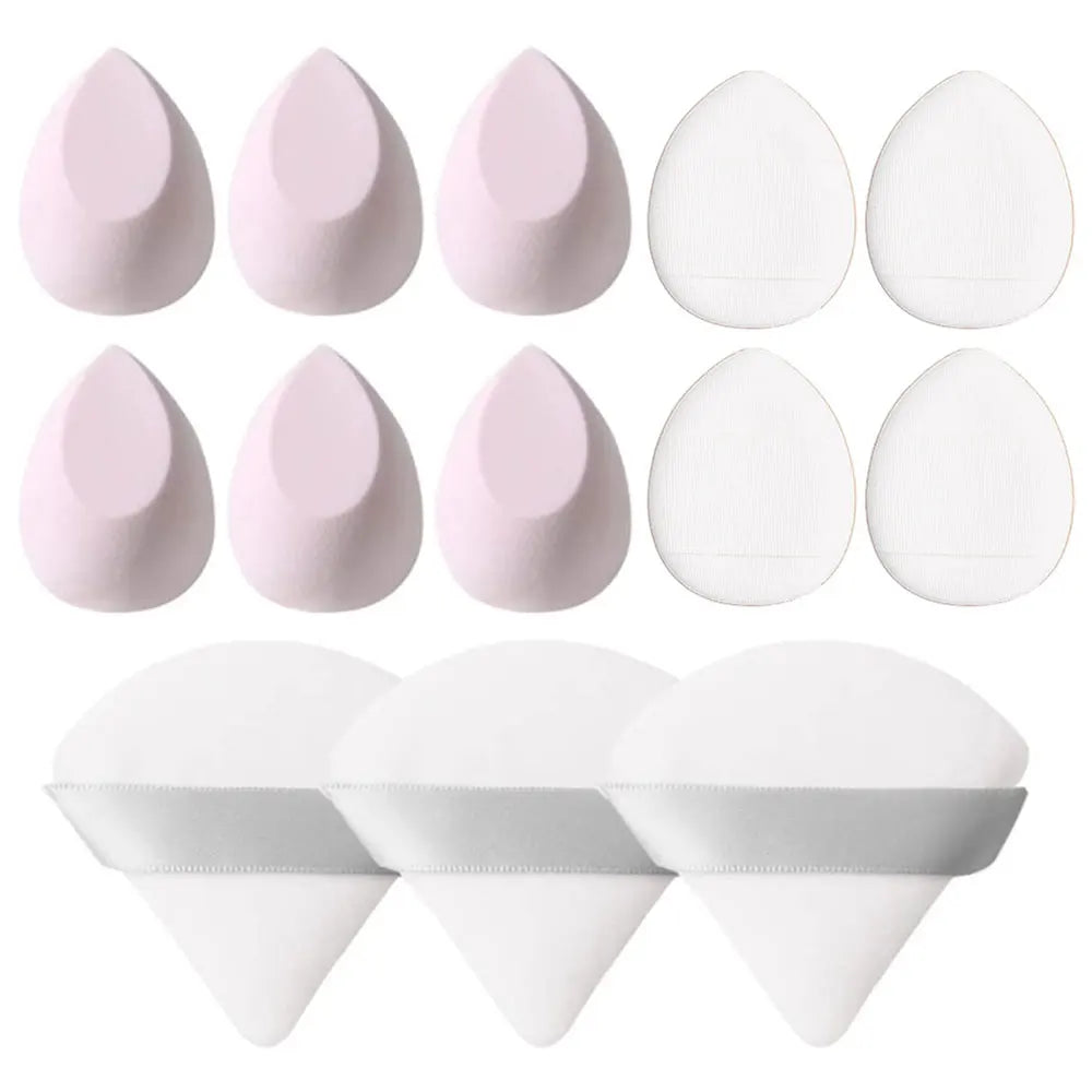 13 PSC Beauty Puff Set Large Beauty Blending Blender Spong 3 corners velvet puff Finger Puff Makeup Foundation makeup tool