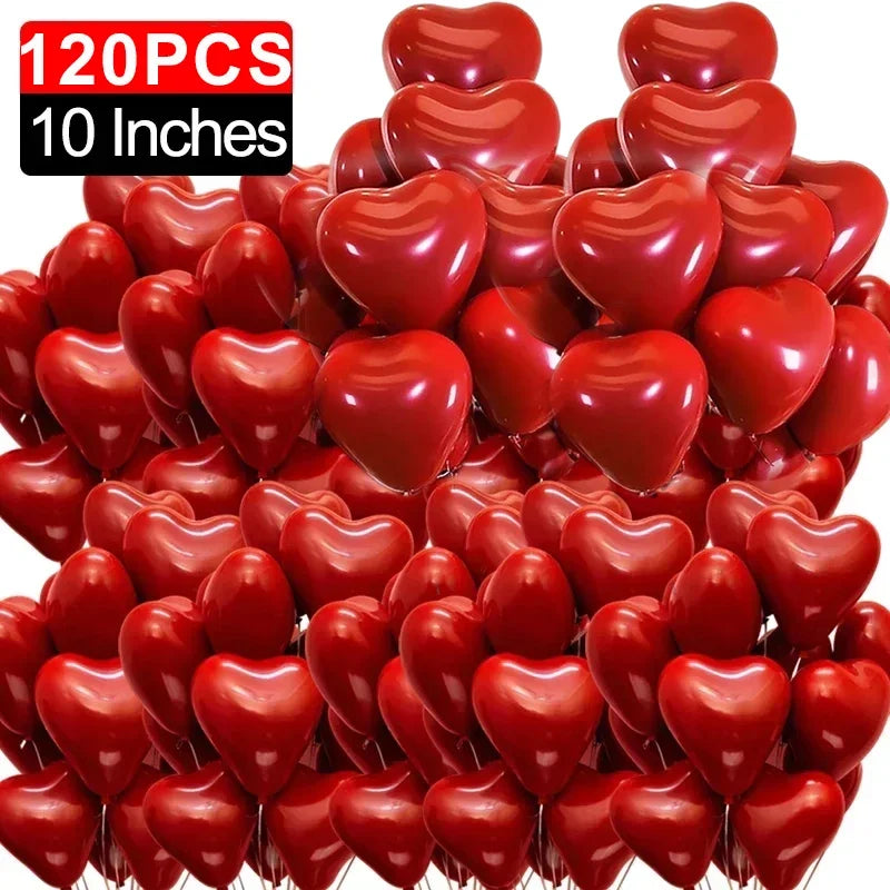 Red Heart Latex Balloon Inflatable Love Shaped Balloons Romantic Valentine's Day Birthday Wedding Party Decor Supplies Wholesale
