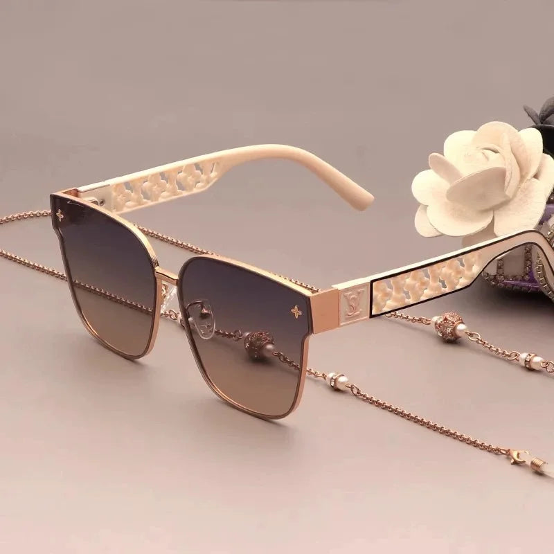 2024 new top luxury fashion sunglasses for women trendy street style quality anti-ultraviolet sunglasses(DS-8829)