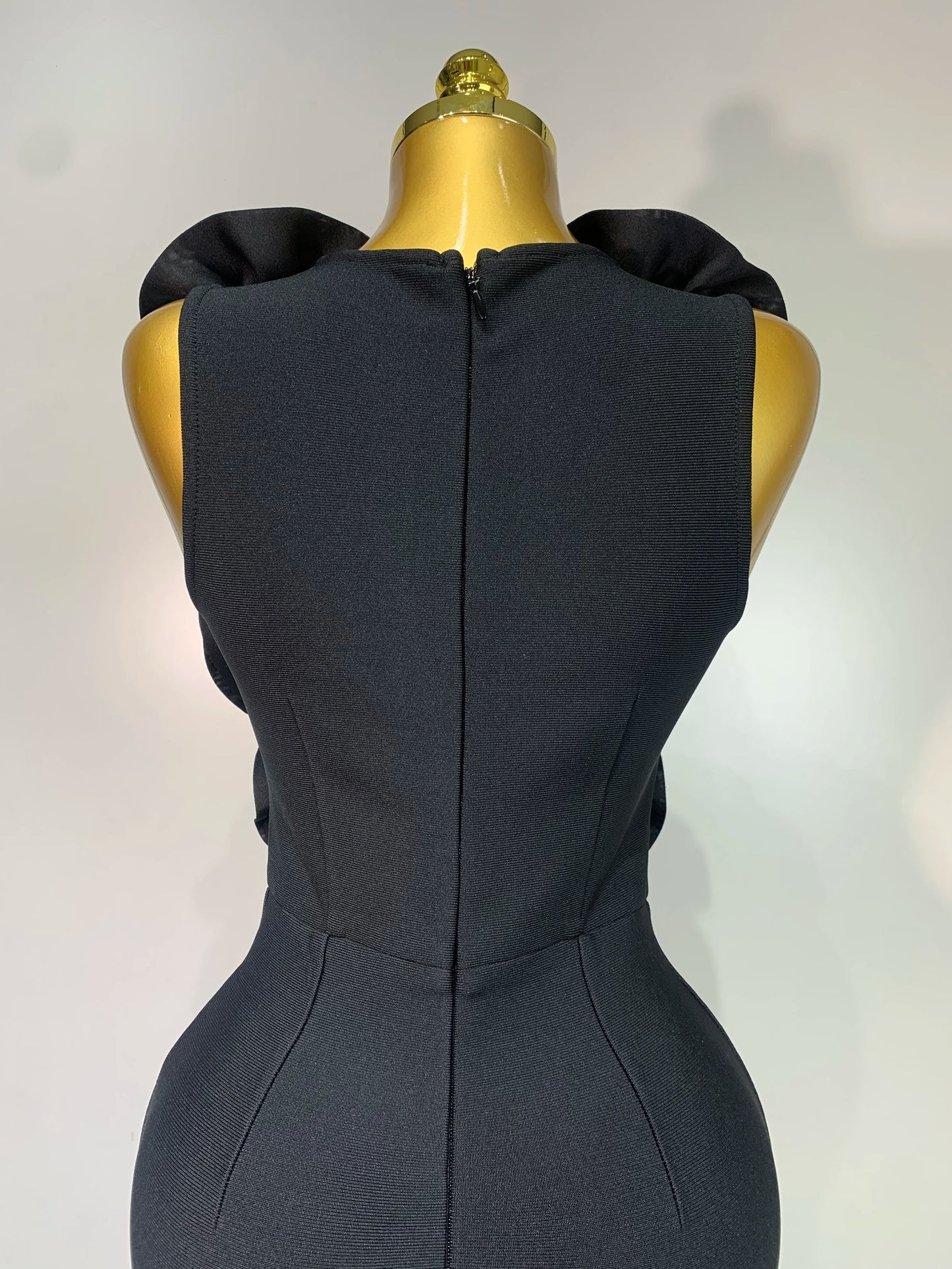 Fashion Black 3D Flower Bodycon Long Bandage Dress Celebrity Elegant Party Birthday Dress Women's Sleeveless Sexy Vestidos