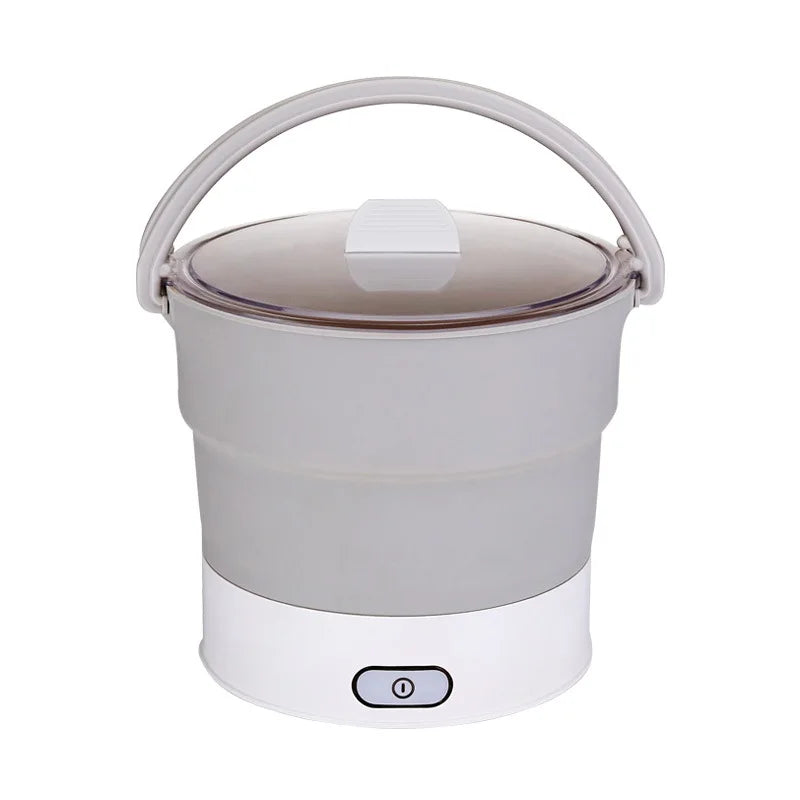 Foldable Electric Cooker 220V Mini Multifunction Hot Pot Food Steamer Cooking Machine for Dormitory Noodle Cooker for Travel
