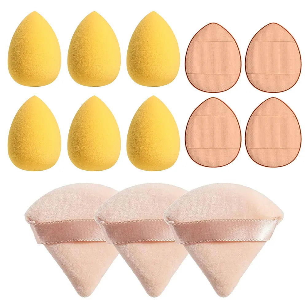 13 PSC Beauty Puff Set Large Beauty Blending Blender Spong 3 corners velvet puff Finger Puff Makeup Foundation makeup tool