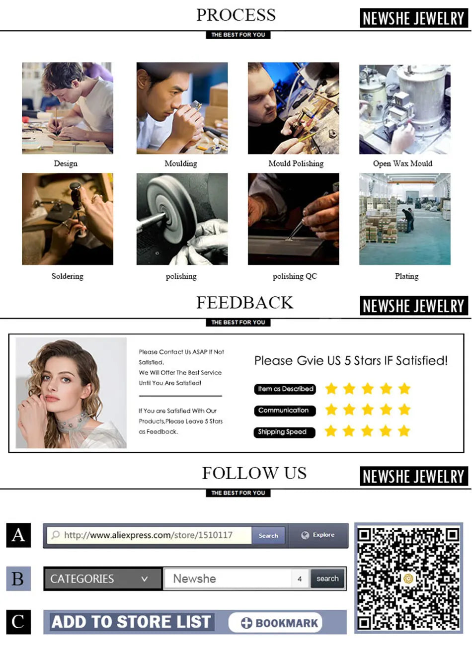 Newshe Original 925 Silver Moissanite Rings with GRA Certificate D Color VVS1 Diamond Wedding Ring Set for Women Luxury Jewelry