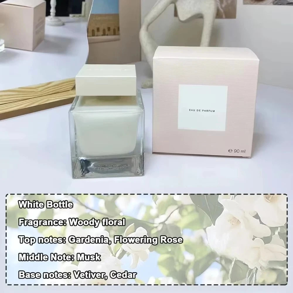 90ml Brand Women Perfume Long Lasting Woody Floral Eau de Parfum EDP Pure Musk Extract Women's Everyday Essential Perfume Gift