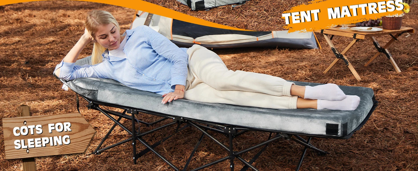 WESTTUNE Memory Foam Mattress CertiPUR-US Portable Roll Up Cot Bed for Home Camping Sleeping Pad Car Mat with Travel Bag