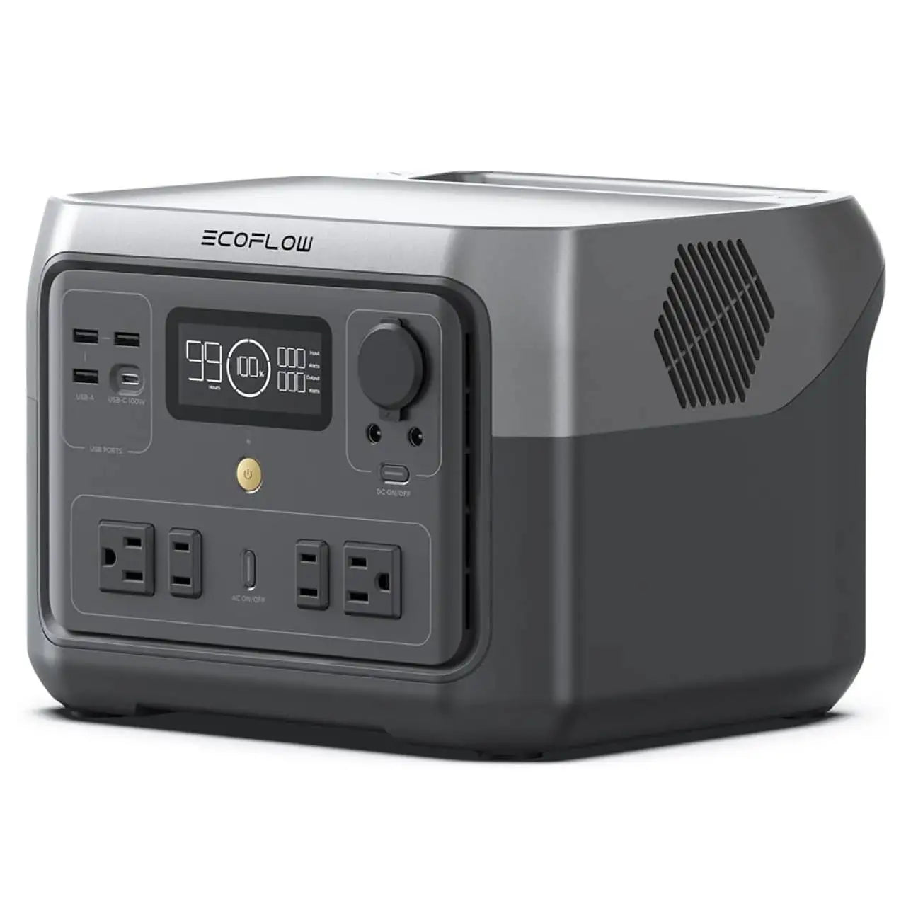 ECOFLOW Portable Power Station RIVER 2 Max, 499Wh/512Wh LiFePO4 Battery/ 1 Hour Fast Charging, Up To 1000W Output