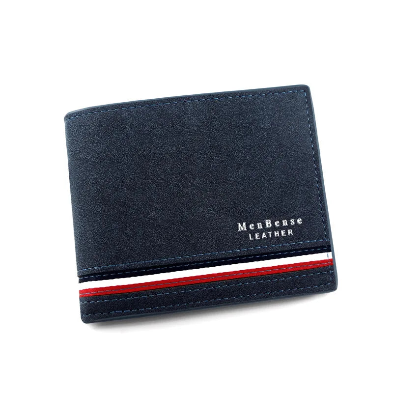 Short Men Wallets Zipper Coin Pocket Slim Card Holder Name Engraved Luxury Male Purses High Quality PU Leather Men's Wallet