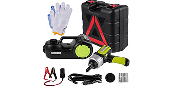 VEVOR 5 Ton 12V Electric Car Jack Kit + Impact Wrench LED Light Portable Hydraulic Jack 13.5-36 CM Tire Lifting Car Repair Tool