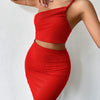 Women's Dresses Solid Sexy Backless One Shoulder Bodycon Dress