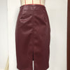Sexy Leather Slim Slit Skirts, Casual PU Fashion Bodycon Skirts, Women's Clothing