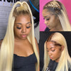 13x6 Lace Frontal Wig Brazilian Straight Human Hair Wig 2 Tone Dark Root 1B 613 Ombre Blonde Lace Front Wigs For Black Women 40" - MAGUSTA BEAUTY