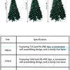 180/210/240cm Pop Up Pre - Lit Christmas Tree,Artificial Pine Needle & PVC Mixed Tree with Iron Base,Easy Setup Holiday Decoration - MAGUSTA BEAUTY