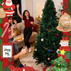 180/210/240cm Pop Up Pre - Lit Christmas Tree,Artificial Pine Needle & PVC Mixed Tree with Iron Base,Easy Setup Holiday Decoration - MAGUSTA BEAUTY