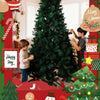 180/210/240cm Pop Up Pre - Lit Christmas Tree,Artificial Pine Needle & PVC Mixed Tree with Iron Base,Easy Setup Holiday Decoration - MAGUSTA BEAUTY