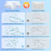 1pc Memory Foam Cervical Pillow, 2 in 1 Ergonomic Contour Orthopedic Pillow for Neck Pain, Contoured Support Pillows,Neck Pillow - MAGUSTA BEAUTY