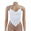 2023 Women Sexy Retro Crop Tops Purple Halter Backless Corset Tops Summer Sleeveless Tie Up Camisoles Wrap Bust Vest Y2k Clothes - MAGUSTA BEAUTY