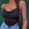 2023 Women Sexy Retro Crop Tops Purple Halter Backless Corset Tops Summer Sleeveless Tie Up Camisoles Wrap Bust Vest Y2k Clothes - MAGUSTA BEAUTY