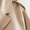 2024 Belt Cropped Trench Spring Jacket Women Vintage Streetwear Double Breasted Long Sleeve Top Female Coat Outfits - MAGUSTA BEAUTY