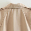 2024 Belt Cropped Trench Spring Jacket Women Vintage Streetwear Double Breasted Long Sleeve Top Female Coat Outfits - MAGUSTA BEAUTY