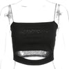 2025 New Fashion Hot Sexy Women Summer Sexy Casual Sleeveless Cut - Out Short Tee Shirt Crop Top Vest Strap Tank Top Blouse - MAGUSTA BEAUTY