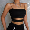2025 New Fashion Hot Sexy Women Summer Sexy Casual Sleeveless Cut - Out Short Tee Shirt Crop Top Vest Strap Tank Top Blouse - MAGUSTA BEAUTY