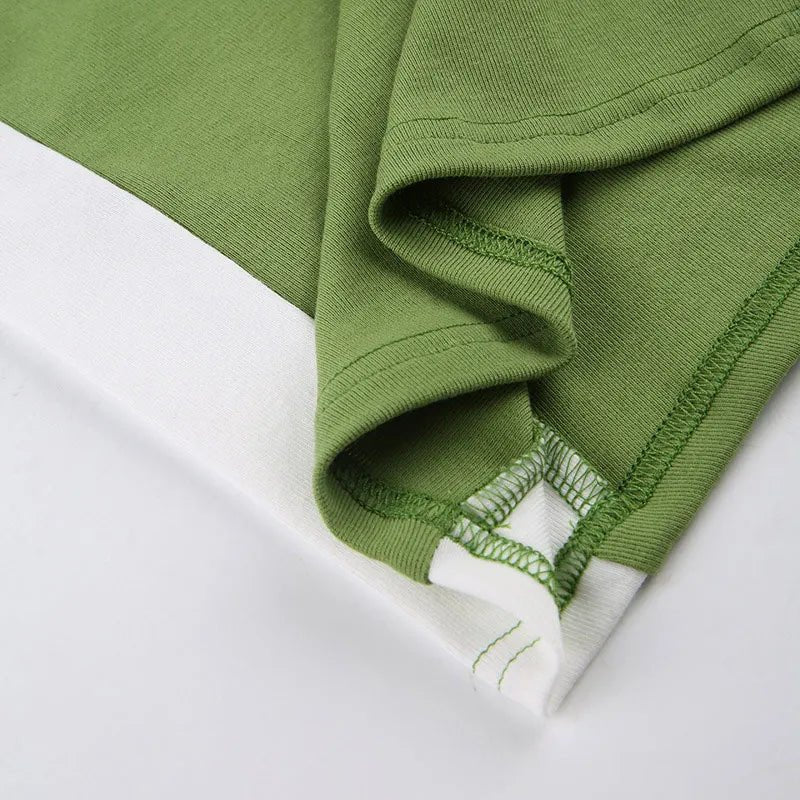 2025 Summer Casual Cami Backless Y2k Vintage Tank Top WomenSleeveless Knitted Crop Tops Green Sexy Basic Patchwork - MAGUSTA BEAUTY