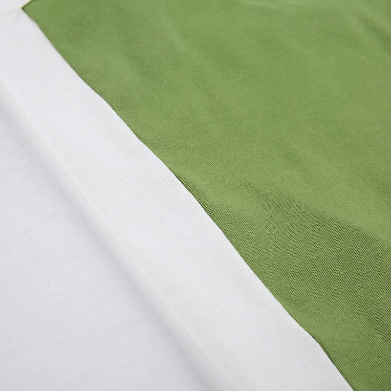 2025 Summer Casual Cami Backless Y2k Vintage Tank Top WomenSleeveless Knitted Crop Tops Green Sexy Basic Patchwork - MAGUSTA BEAUTY