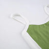 2025 Summer Casual Cami Backless Y2k Vintage Tank Top WomenSleeveless Knitted Crop Tops Green Sexy Basic Patchwork - MAGUSTA BEAUTY