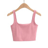 2025 Summer Women Sexy Sleeveless Tops Fashion Short Square Collar Tank Tops 6 Colors - MAGUSTA BEAUTY