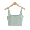 2025 Summer Women Sexy Sleeveless Tops Fashion Short Square Collar Tank Tops 6 Colors - MAGUSTA BEAUTY